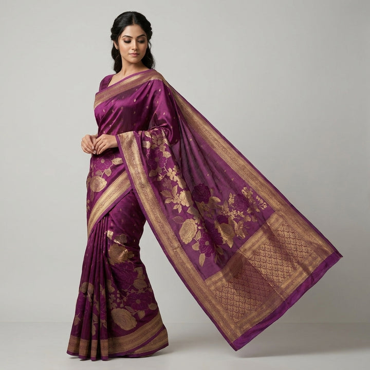 KOREAN SILK IN MAGENTA WITH BOUTIQUE WEAVING